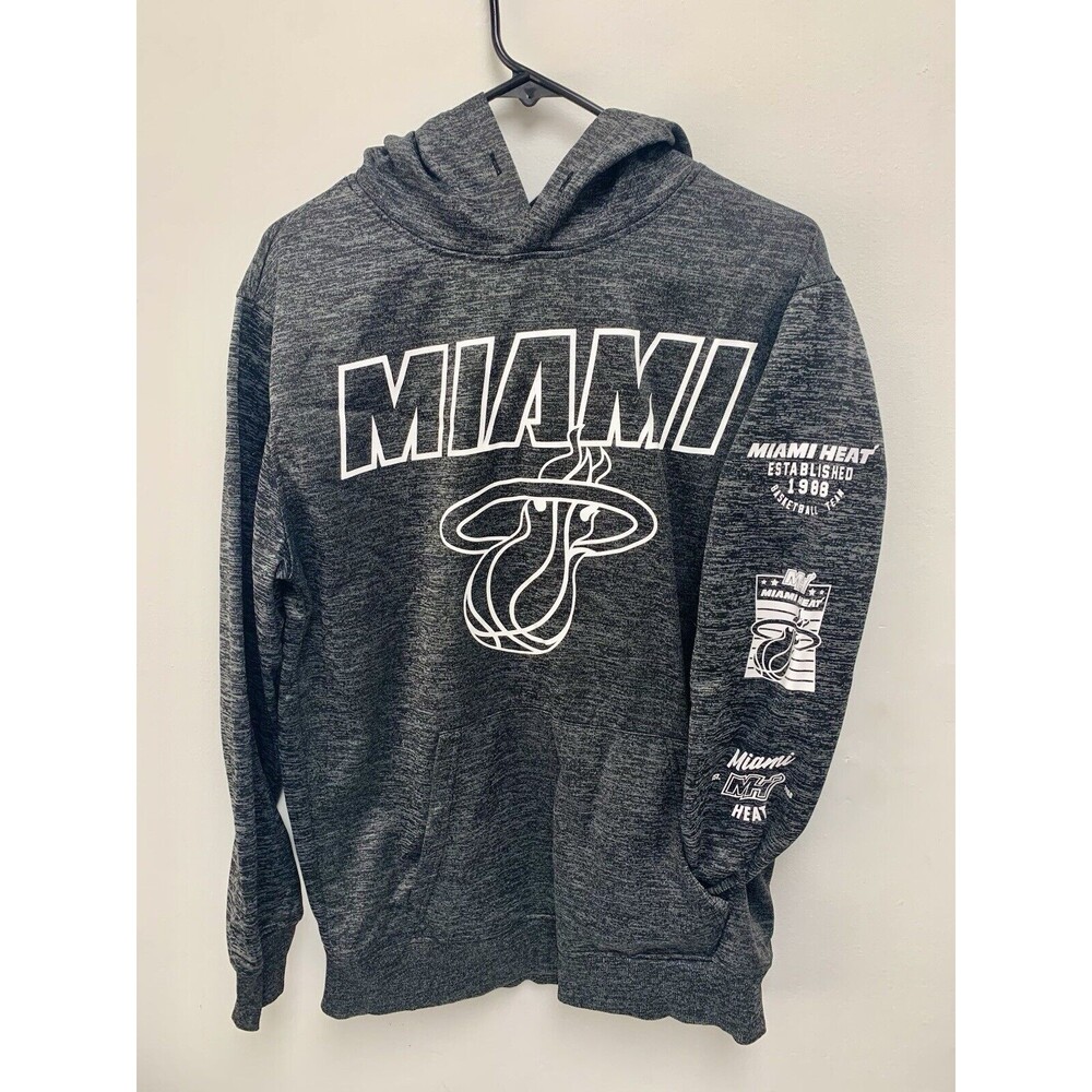 Official NBA Miami Heat Dark Gray Hoodie Size M